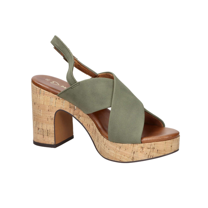 Marco Tozzi Donna Sandalia con tacón 2-28366-46 Verde militar