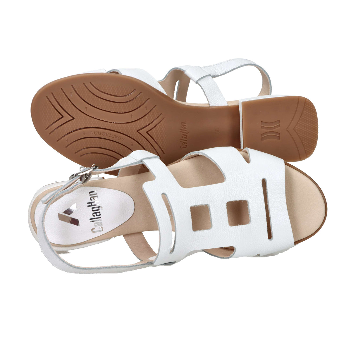 Callaghan Donna Sandalia con tacón 34407 Blanco