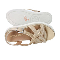 Stonefly Women's Wedge Sandal 223736 Beige/Gold