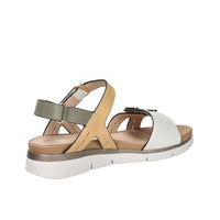 Stonefly Damen Flache Sandale 220834 Beige/Grün