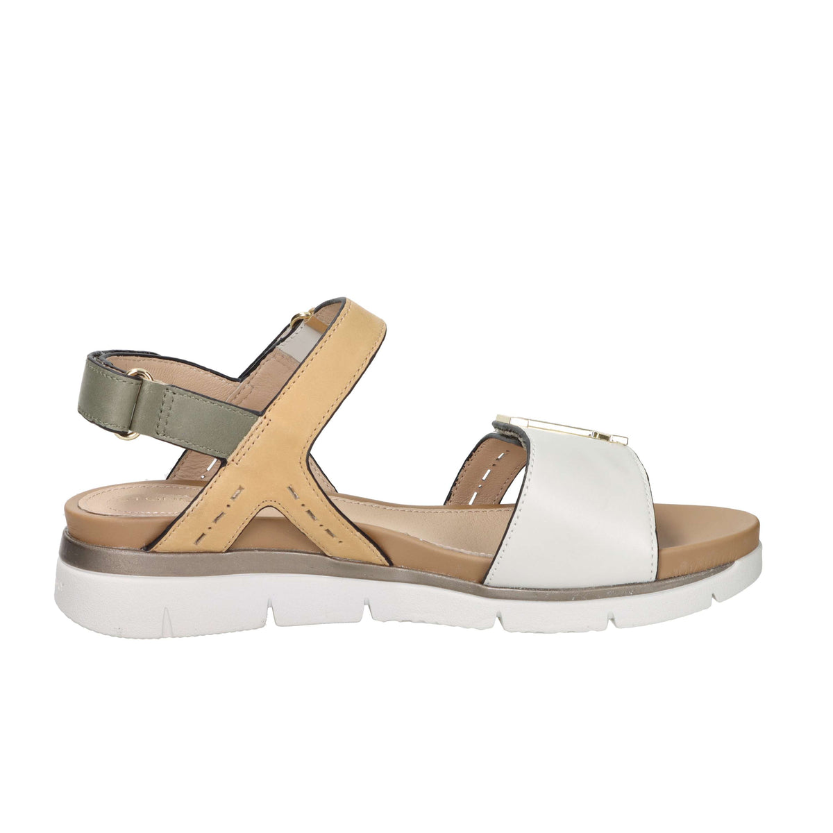 Stonefly Damen Flache Sandale 220834 Beige/Grün