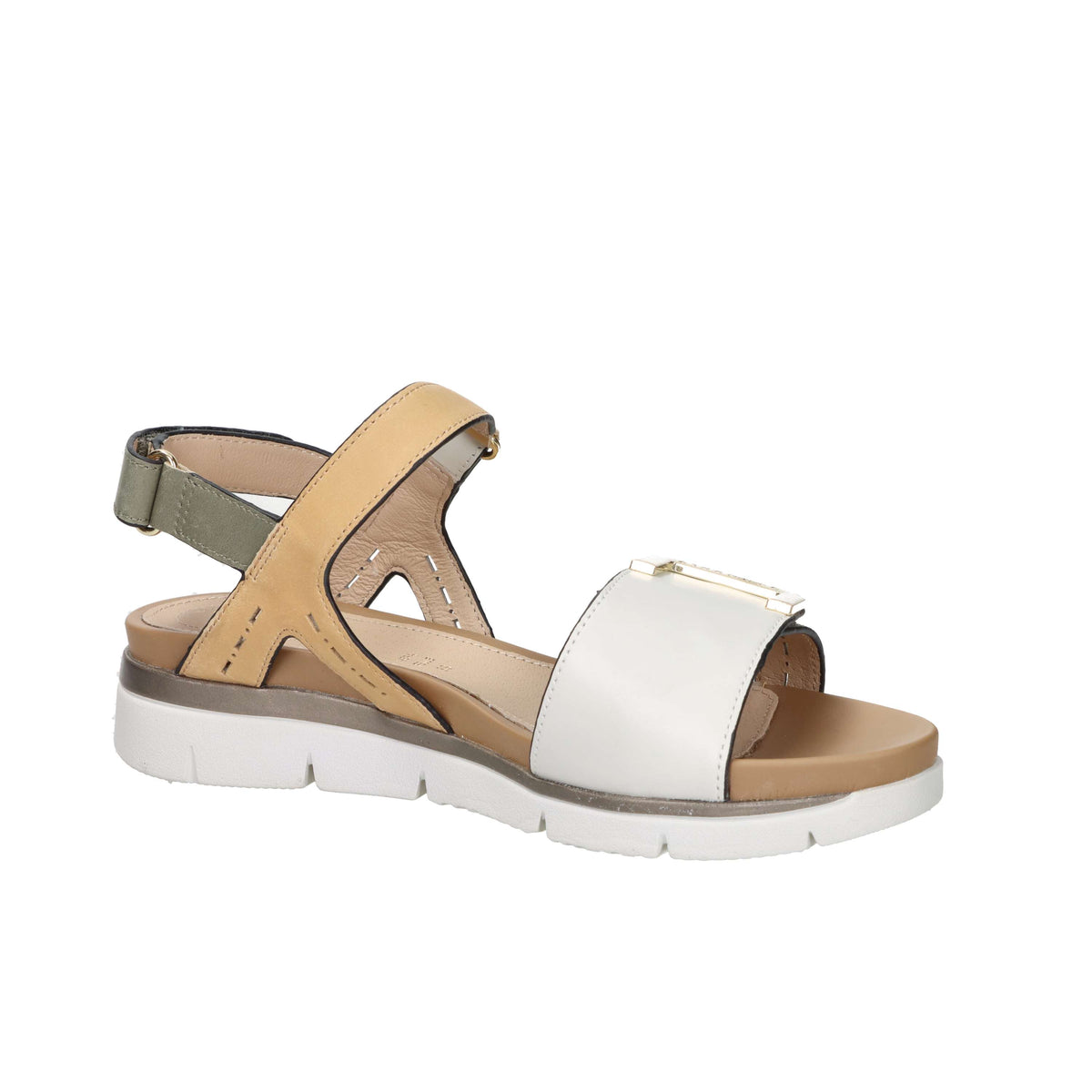 Stonefly Damen Flache Sandale 220834 Beige/Grün
