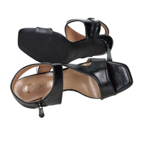 Crichic Damen Sandale mit Absatz 3640-2 Schwarz