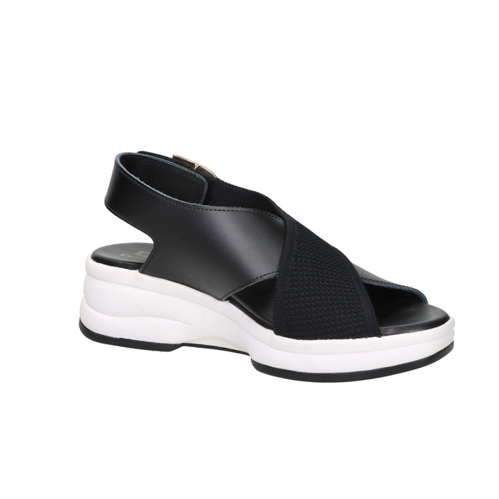 Donna Serena Donna Sandalo con zeppa 9M6091DM Nero