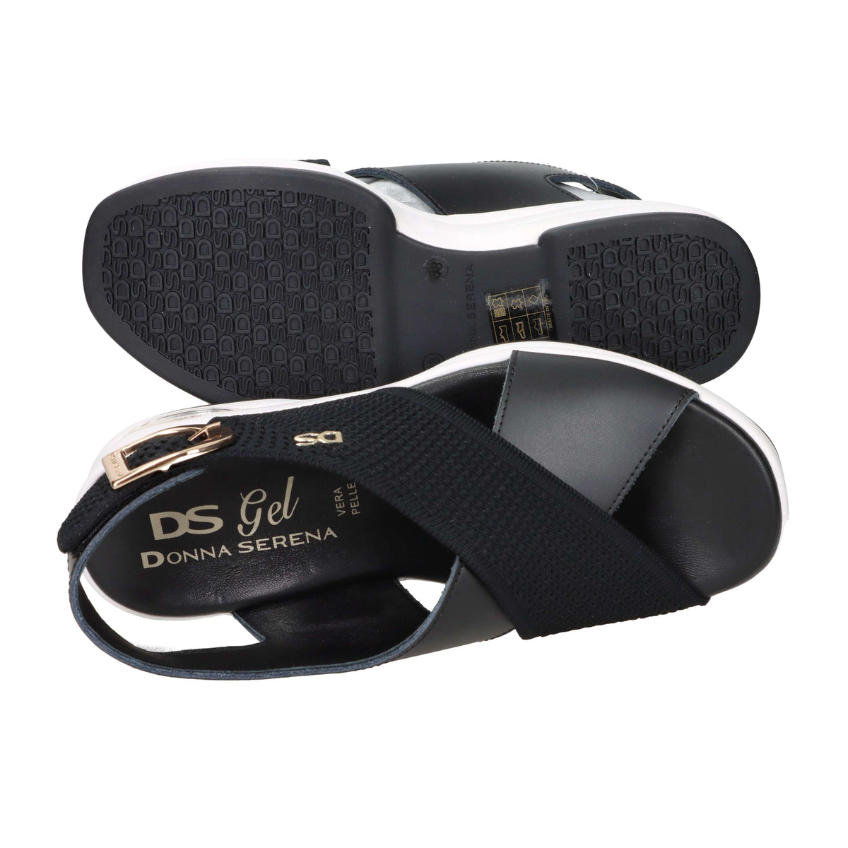 Donna Serena Women's Wedge Sandal 9M6091DM Black