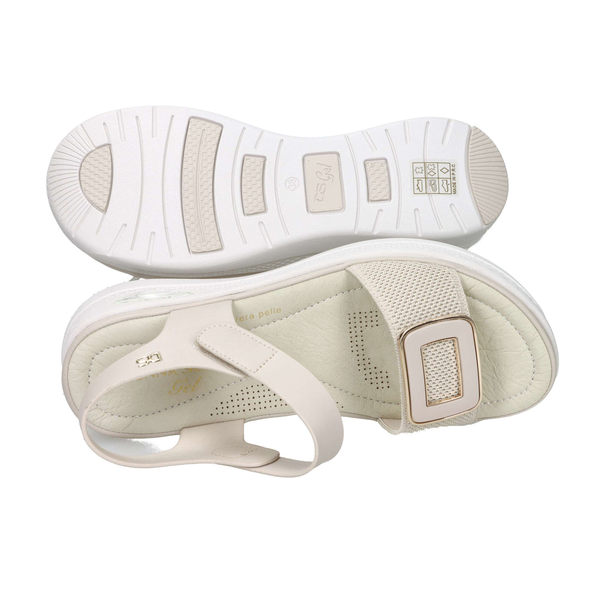 Donna Serena Women's Wedge Sandal 306080DM Beige