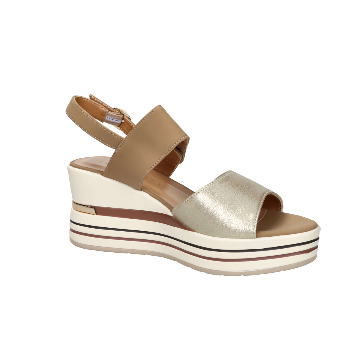 Women's Serena Donna Wedge Sandal 156076DM Cuoio