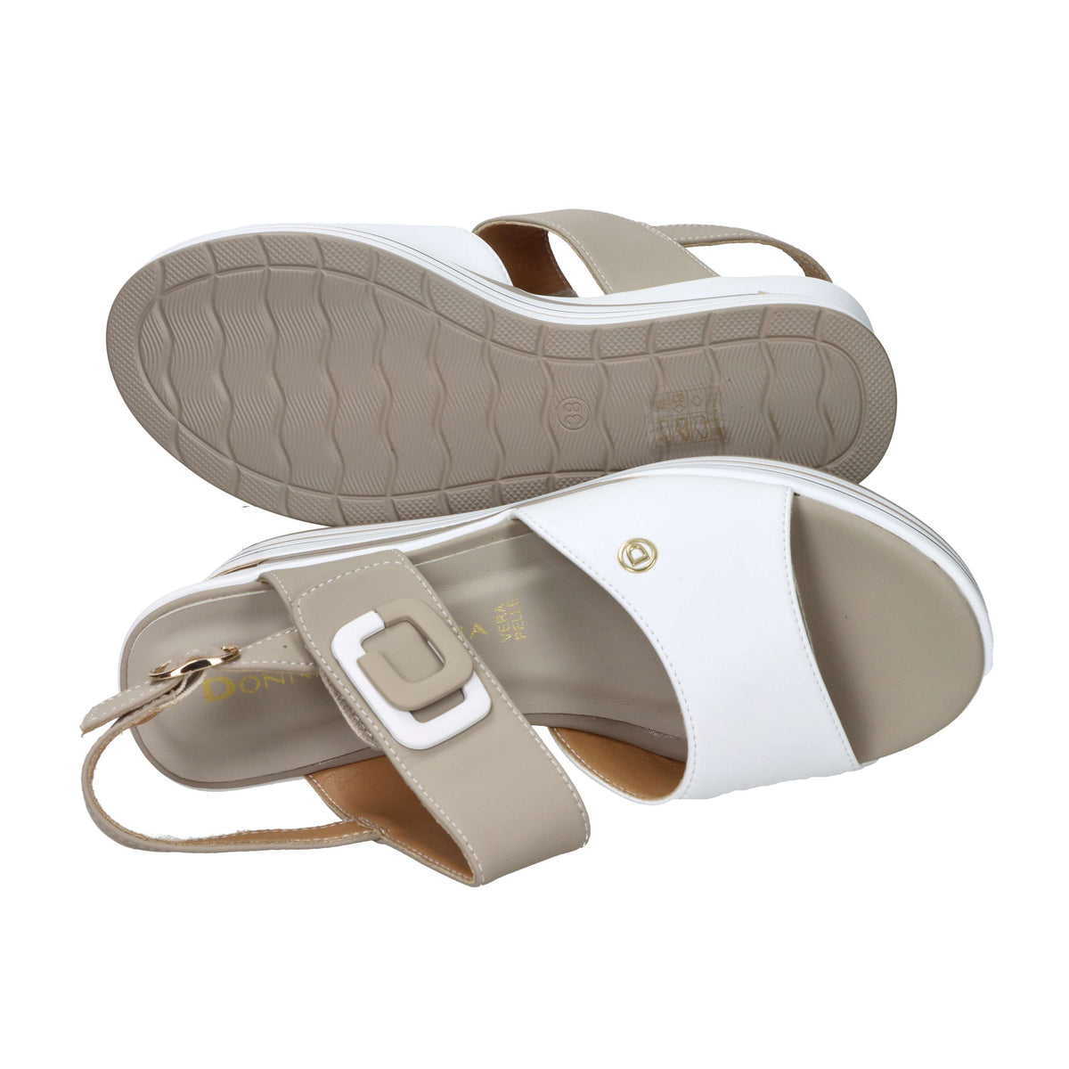 Donna Serena Donna Sandalo con zeppa 156076DM Bianco