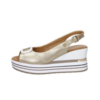 Serena Women's Wedge Sandal 156079DM Platinum