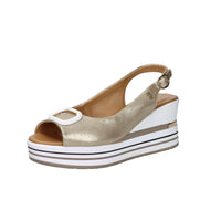 Serena Women's Wedge Sandal 156079DM Platinum