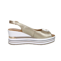 Serena Women's Wedge Sandal 156079DM Platinum