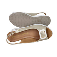 Serena Women's Wedge Sandal 156079DM Platinum
