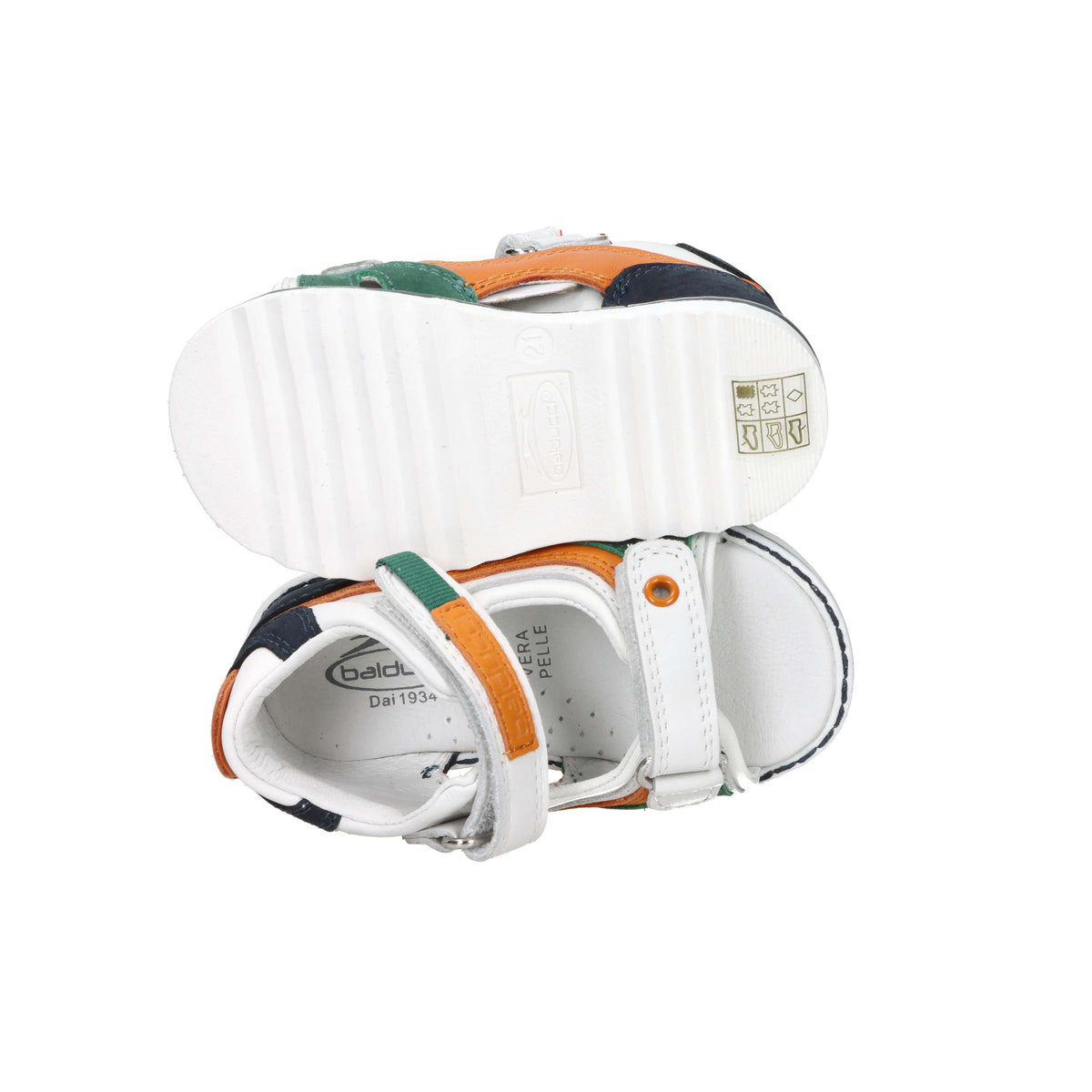 Balducci Niños y jóvenes Sandalia CITA7362 Blanco/Naranja