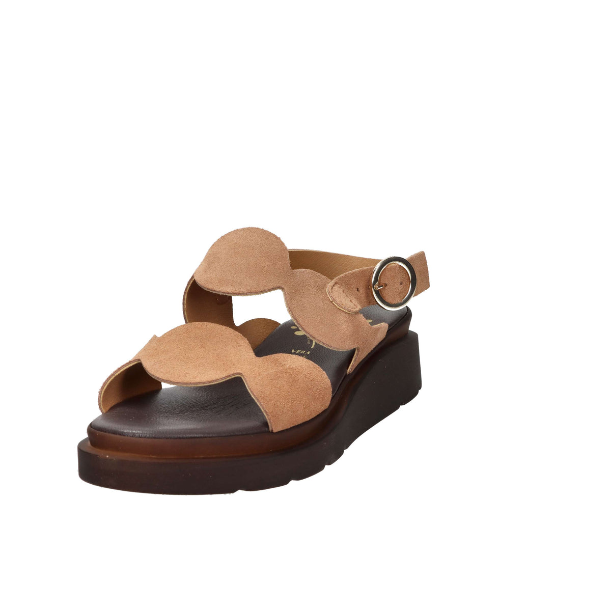 Ariel Damen Flacher Sandale 17403 Kamel