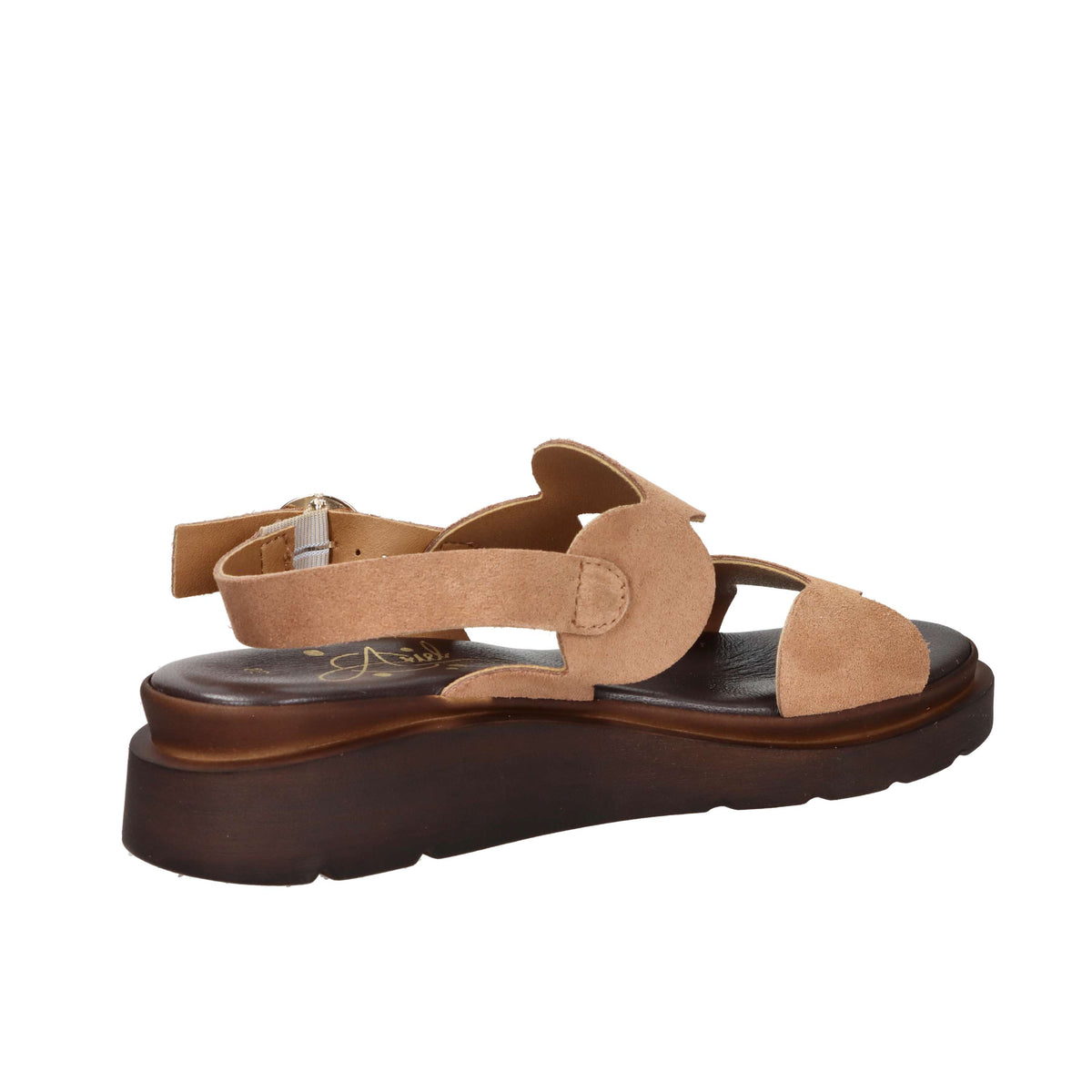 Ariel Damen Flacher Sandale 17403 Kamel