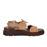 Ariel Damen Flacher Sandale 17403 Kamel