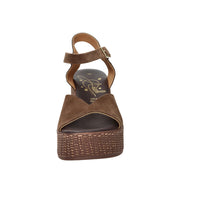 Ariel Donna Sandalo con zeppa 17400 Marrone