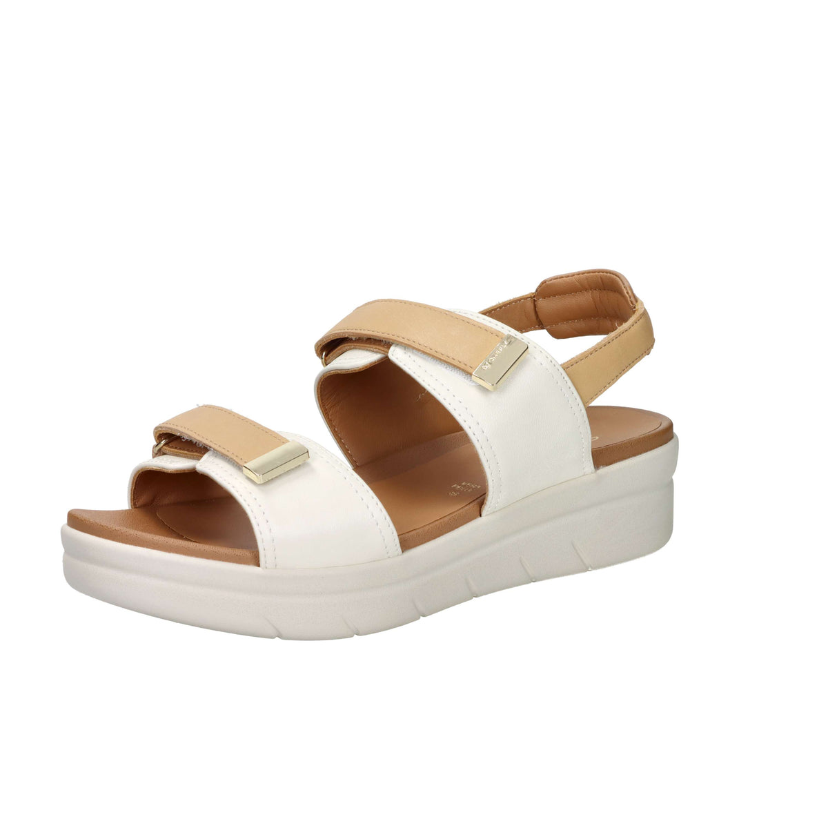 Stonefly Women's Wedge Sandal 223661 Cream/Leather