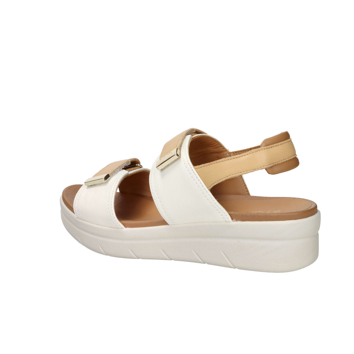 Stonefly Women's Wedge Sandal 223661 Cream/Leather