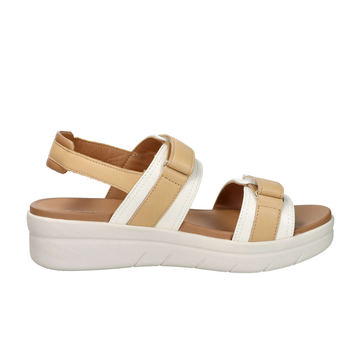 Stonefly Women's Wedge Sandal 223661 Cream/Leather