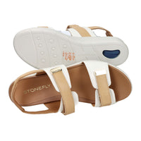 Stonefly Women's Wedge Sandal 223661 Cream/Leather