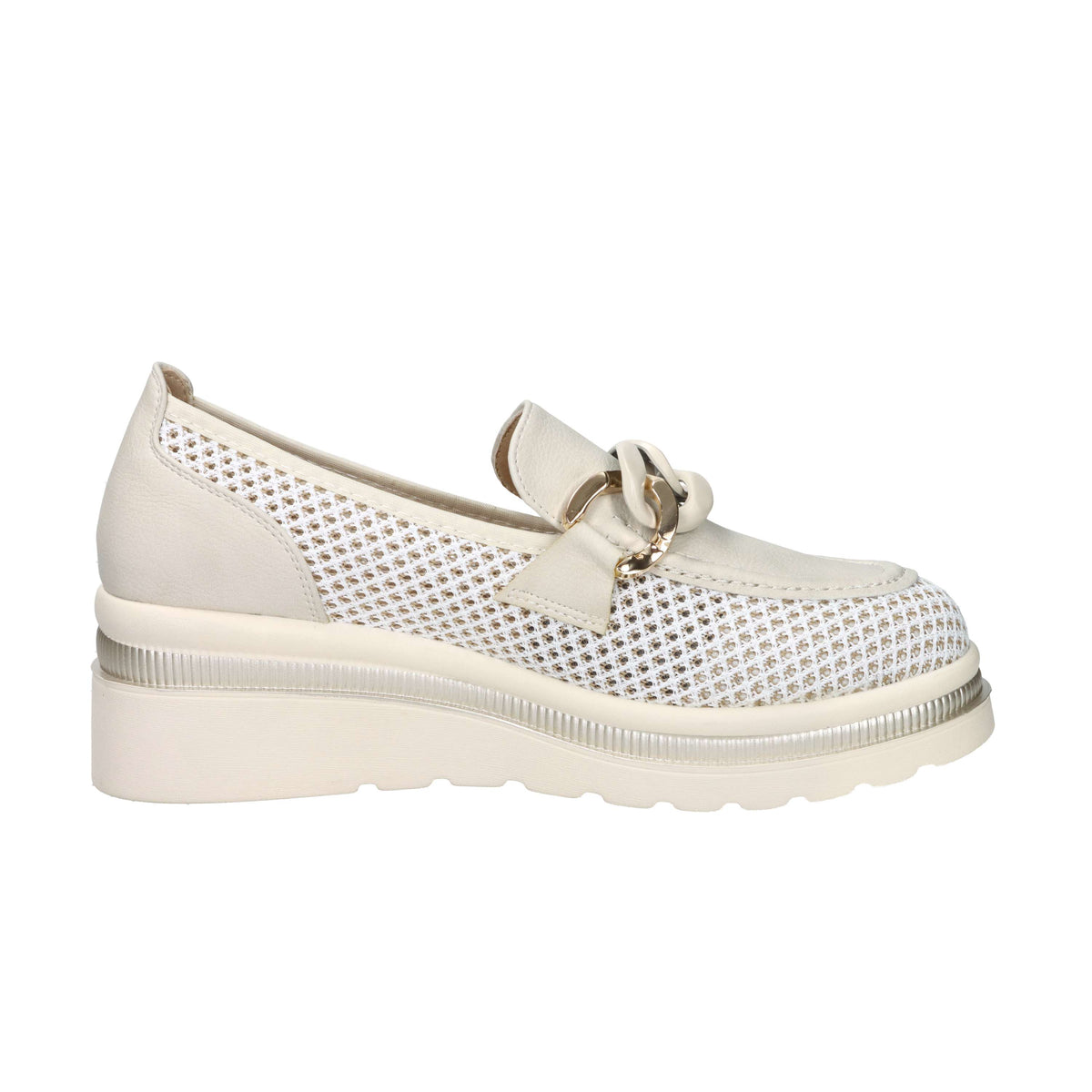 Cinzia Soft Donna Mocassino con zeppa CI1109 Beige