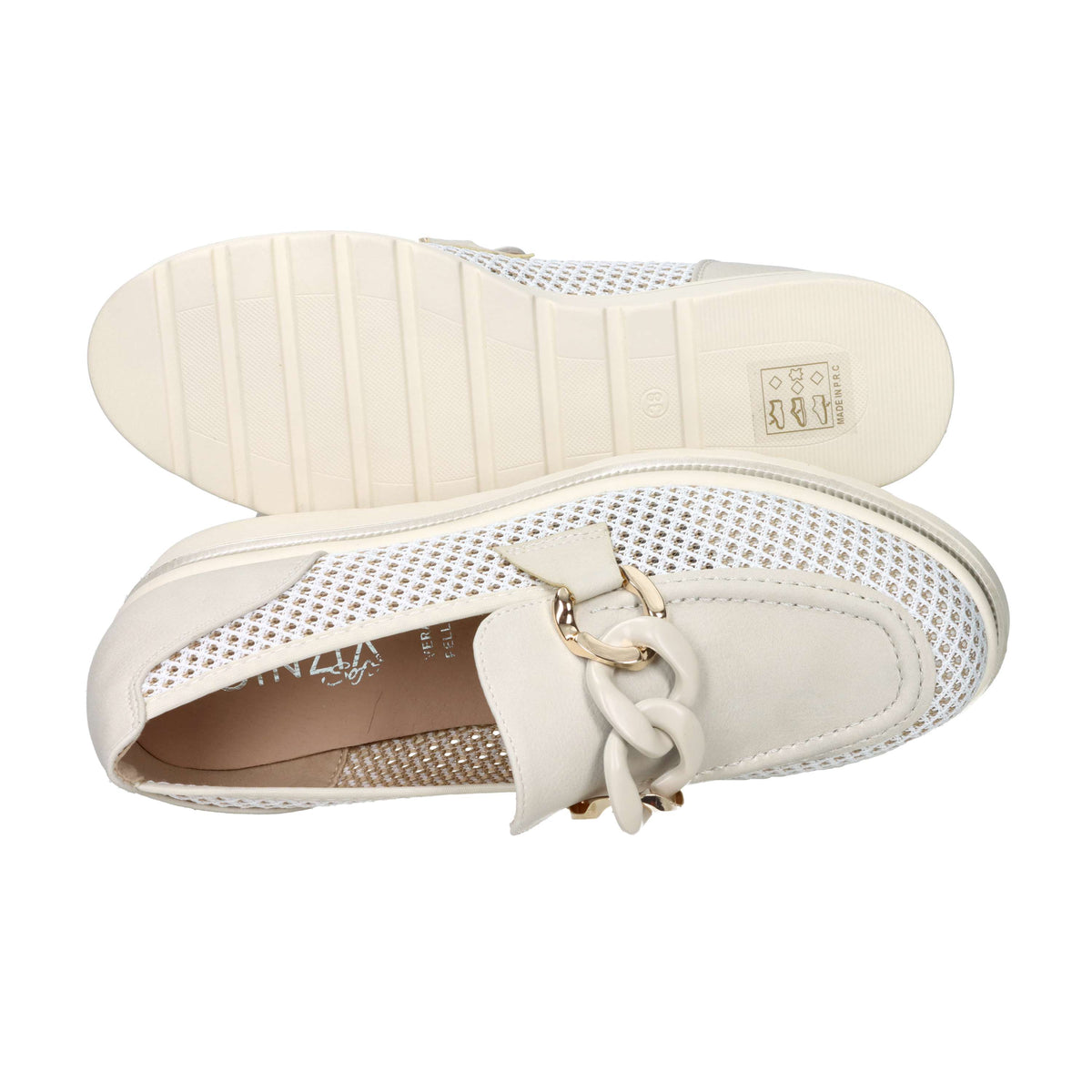 Cinzia Soft Donna Mocassino con zeppa CI1109 Beige