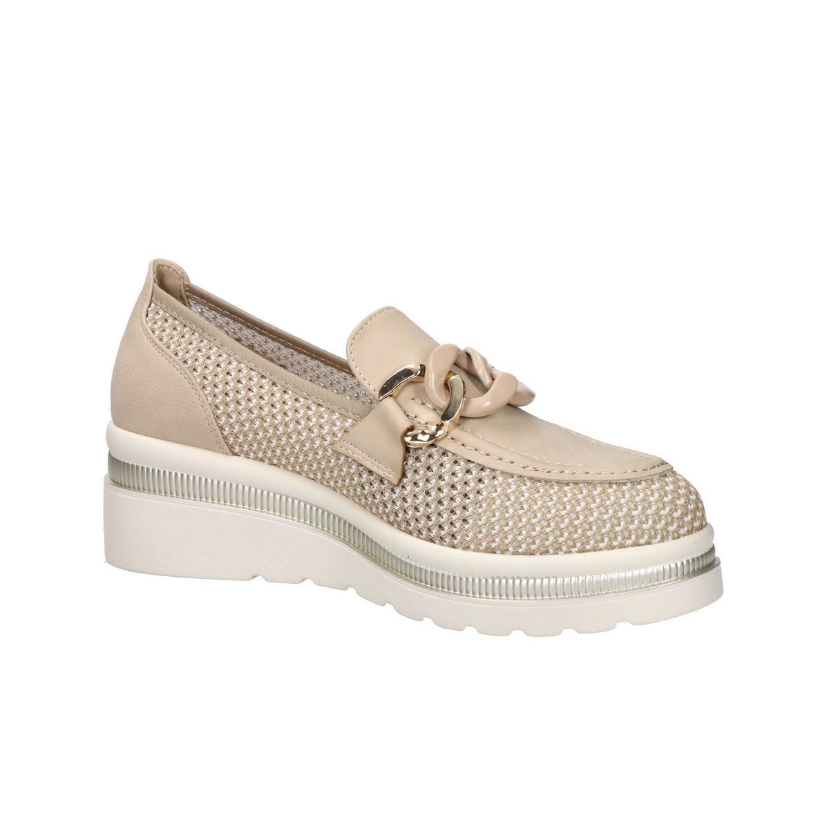 Cinzia Soft Donna Mocassino con zeppa CI1109 Naturale