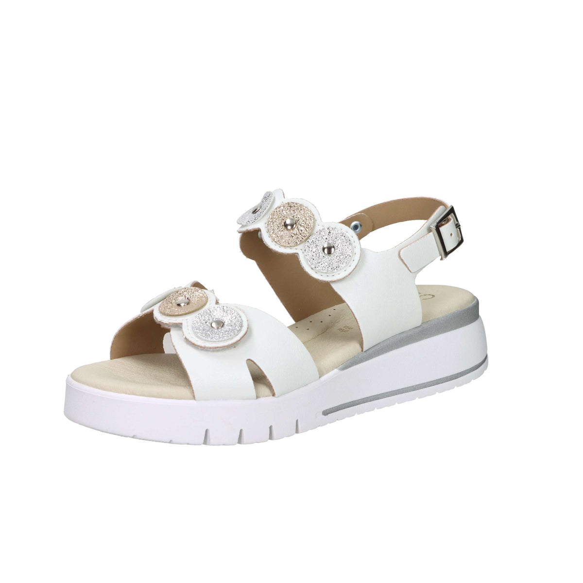 Cinzia Soft Women's Wedge Sandal LF023080 White/Silver