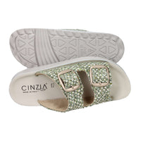 Cinzia Soft Damen Flache Pantolette GF215B Grün