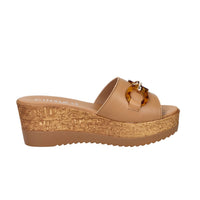 Cinzia Soft Donna Ciabatta con zeppa IAF53457 Cuoio