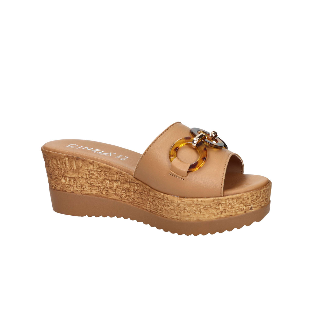 Cinzia Soft Donna Ciabatta con zeppa IAF53457 Cuoio