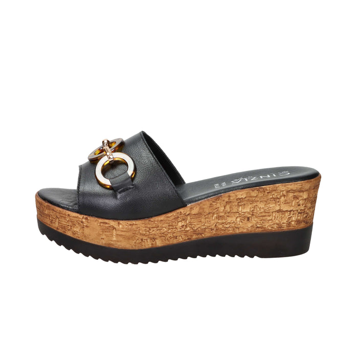 Cinzia Soft Donna Ciabatta con zeppa IAF53457 Nero