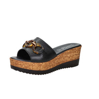Cinzia Soft Damen Pantolette mit Keilabsatz IAF53457 Schwarz