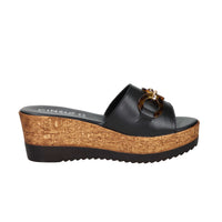 Cinzia Soft Damen Pantolette mit Keilabsatz IAF53457 Schwarz