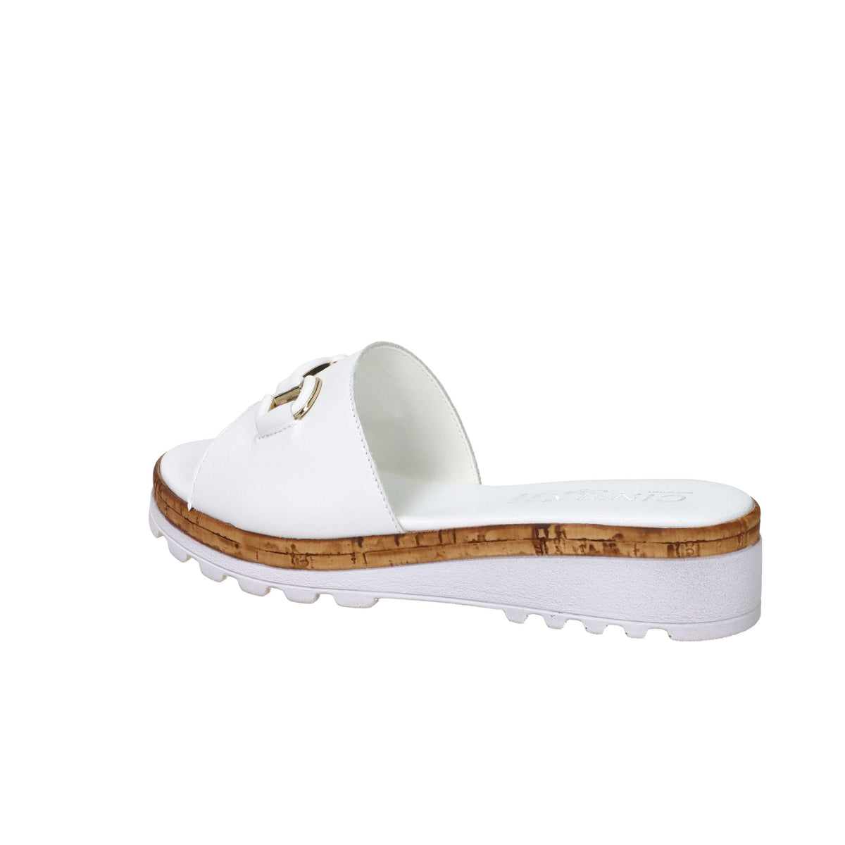 Cinzia Soft Damen Flache Pantolette IAF23533 Weiß