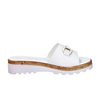 Cinzia Soft Damen Flache Pantolette IAF23533 Weiß