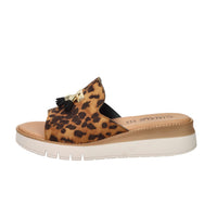 Cinzia Soft Damen Pantolette mit Keilabsatz NG2712 Leopardenmuster