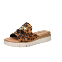 Cinzia Soft Damen Pantolette mit Keilabsatz NG2712 Leopardenmuster