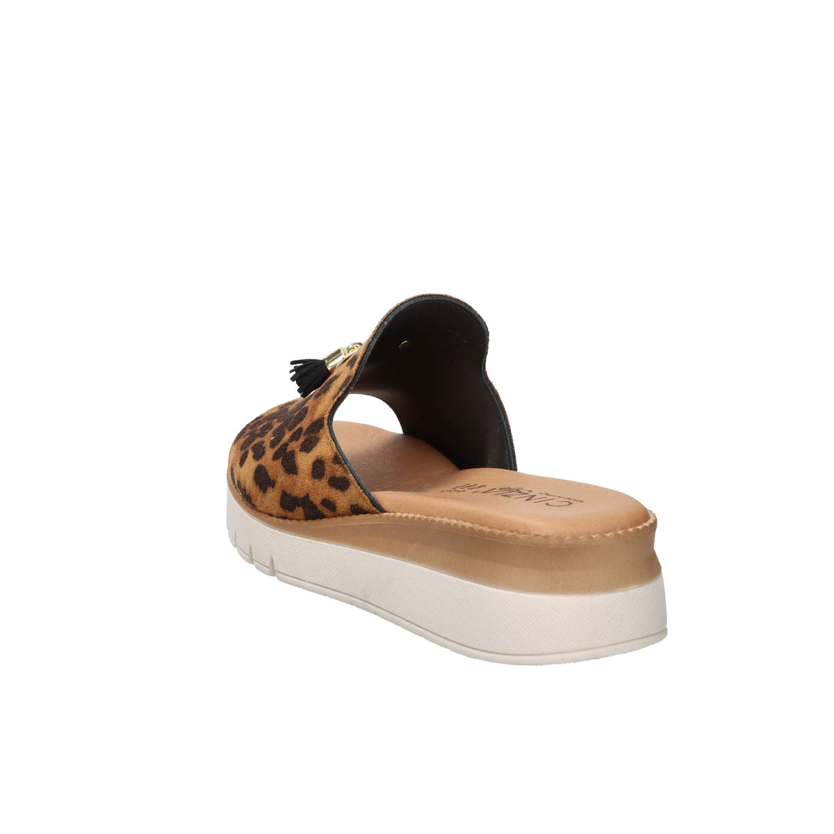 Cinzia Soft Damen Pantolette mit Keilabsatz NG2712 Leopardenmuster