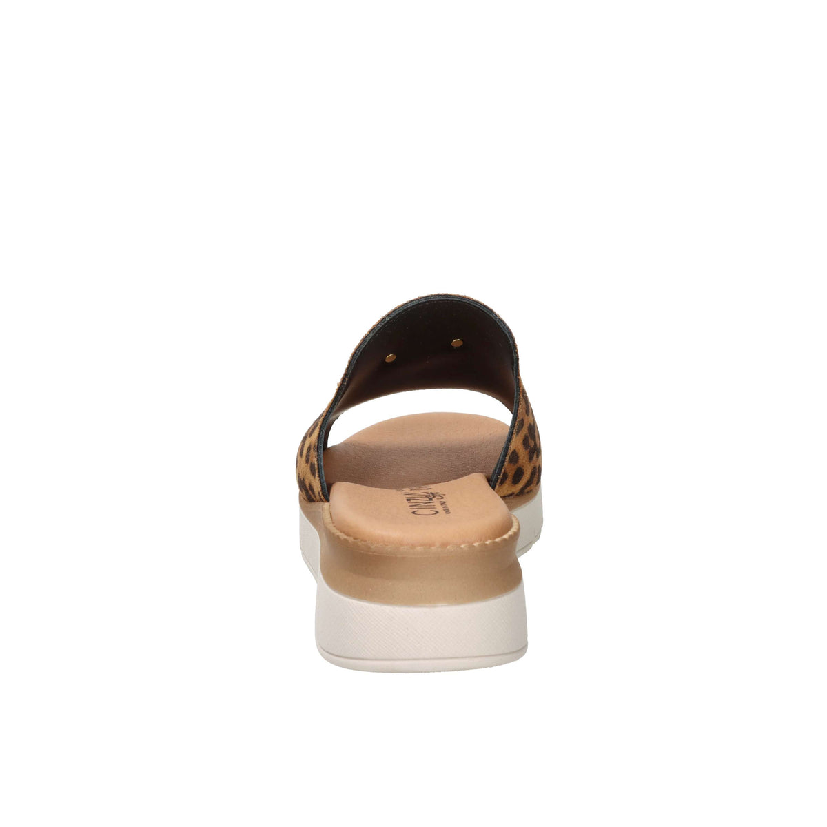 Cinzia Soft Damen Pantolette mit Keilabsatz NG2712 Leopardenmuster