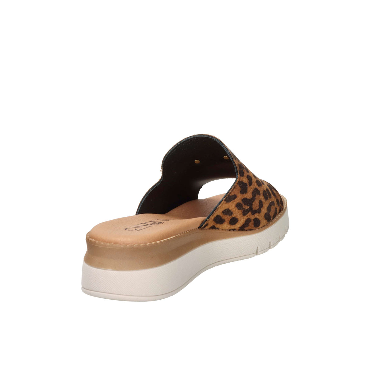 Cinzia Soft Damen Pantolette mit Keilabsatz NG2712 Leopardenmuster