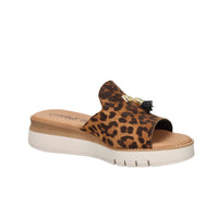 Cinzia Soft Damen Pantolette mit Keilabsatz NG2712 Leopardenmuster