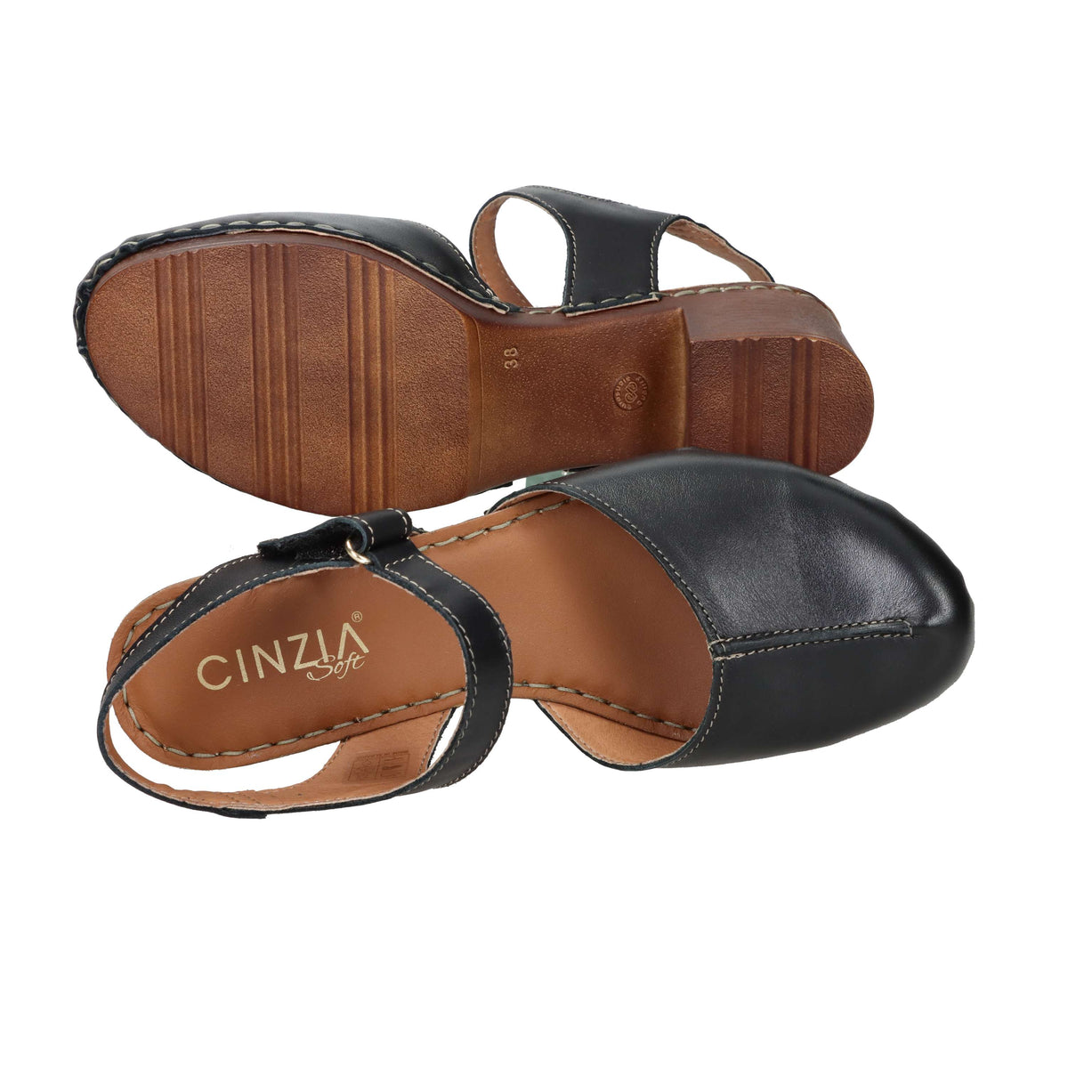 Cinzia Soft Damen Sandale mit Absatz PQ5202732G Schwarz