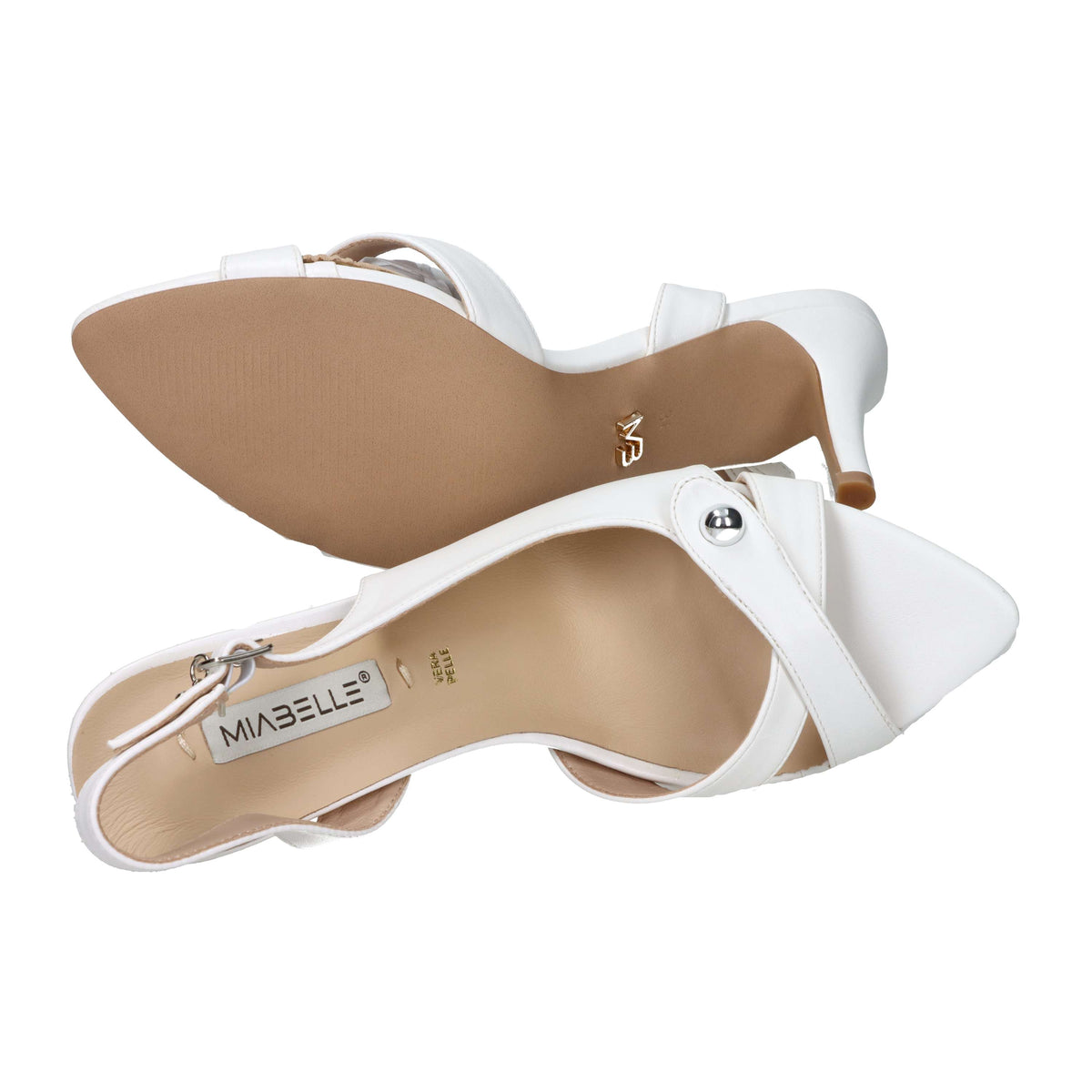 Miabelle Damen Sandale mit Absatz MB1151 Weiß