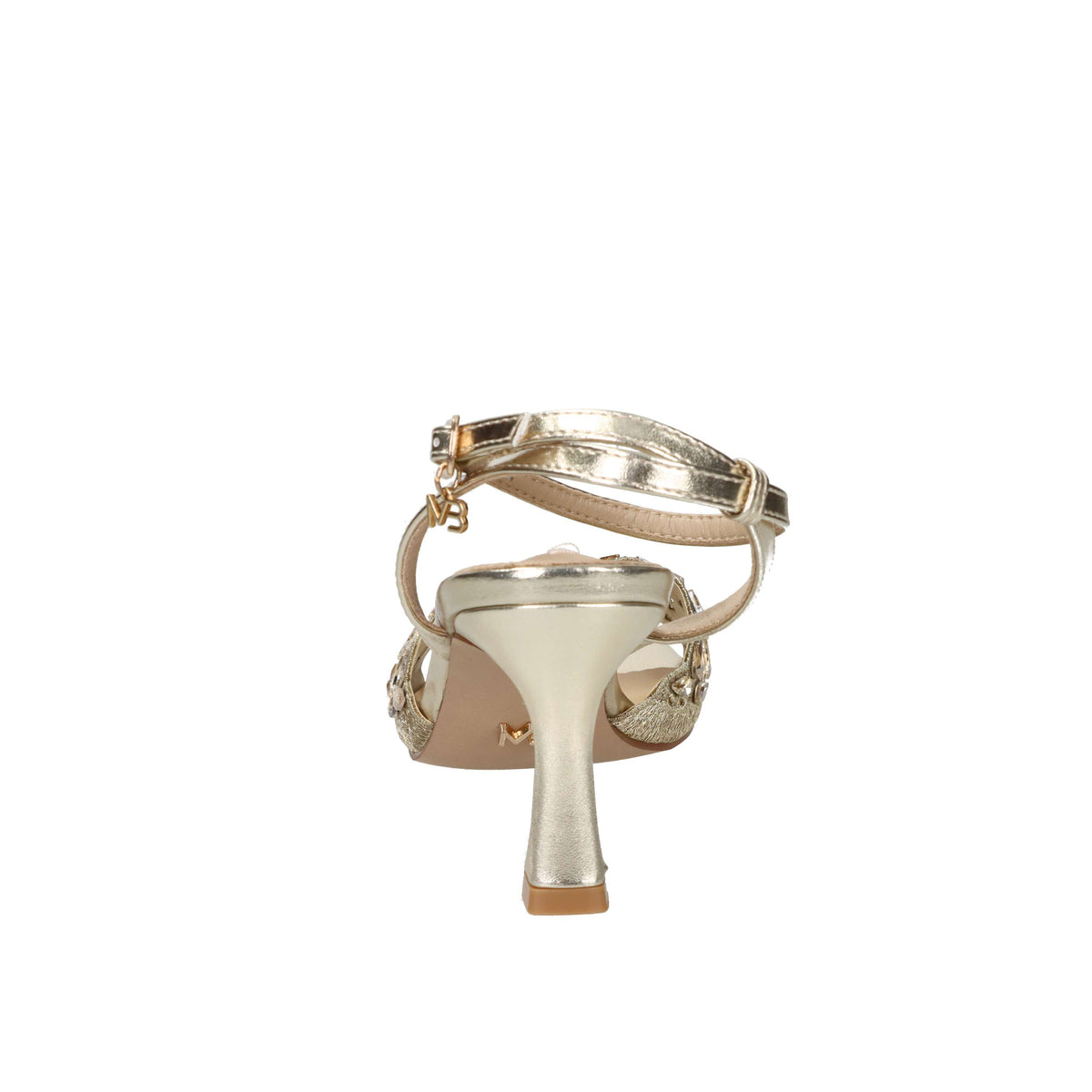 Miabelle Mujer Sandalia con tacón MB141 Platino