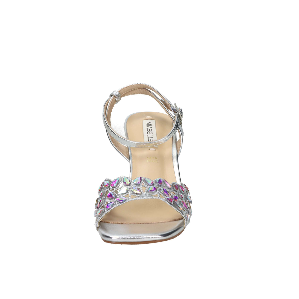 Miabelle Damen Sandale mit Absatz MB141 Silber