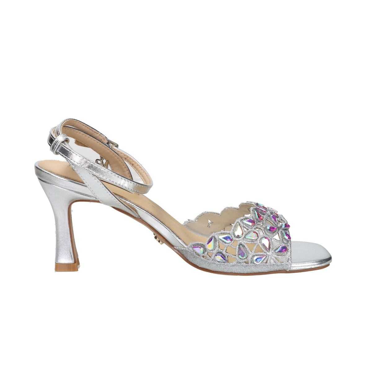 Miabelle Damen Sandale mit Absatz MB141 Silber