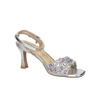 Miabelle Damen Sandale mit Absatz MB141 Silber