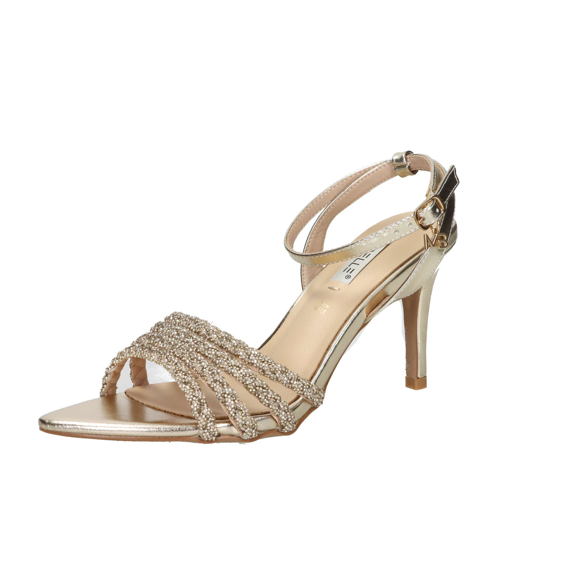 Miabelle Damen Sandale mit Absatz MB1153 Platin
